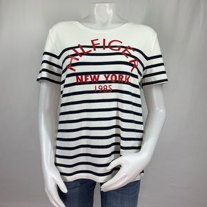 ⚓Tommy Hilfiger Striped Logo Basic Tee⚓
